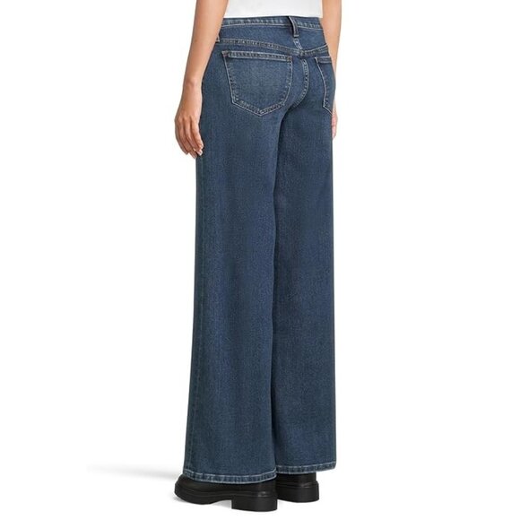 188$ Joe's Jeans The Lou Lou Low Rise Wide Leg Denim Jeans Women's Size 32 Blue - Picture 3 of 3